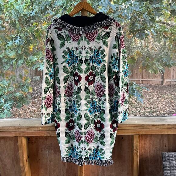 Anthropologie AldoMartins Floral Intarsia Cardigan Size XS. NEW - Picture 4 of 12